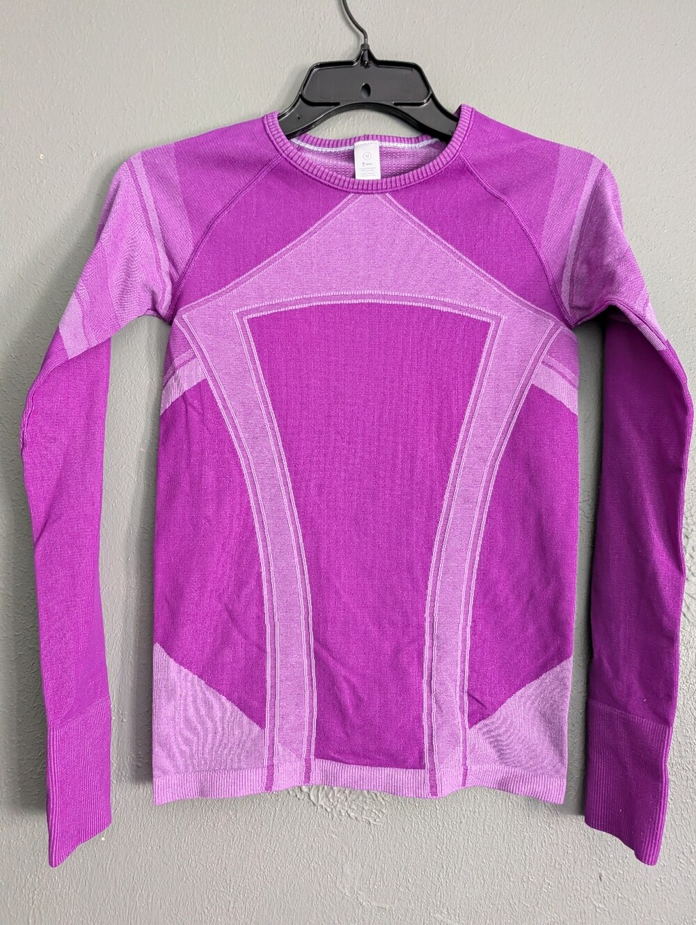 Ivivva Girls' Long Sleeve Seamless Top - Purple & Light Purple
